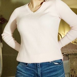 V-Neck sweater (light pink)